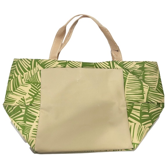 Chico's Tropical Palm Leaf Oversized Tote Bag & Pouch Set - Picture 6 of 15